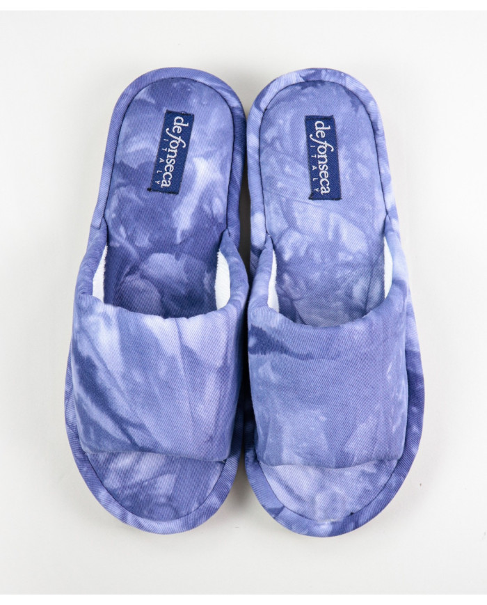 Blue DeFonseca de Senhora Bedroom Slippers Abierto al frente