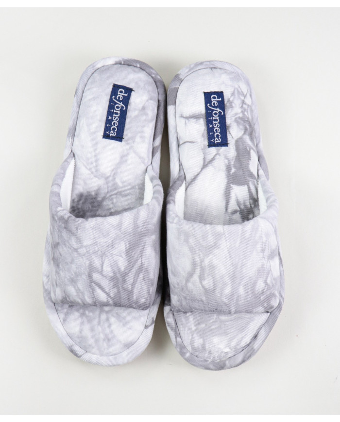 Bedroom Slippers DeFonseca Grey Ladies Open to the Front