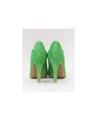 Stilettos Verdes de Senhora Ginova em Camurça