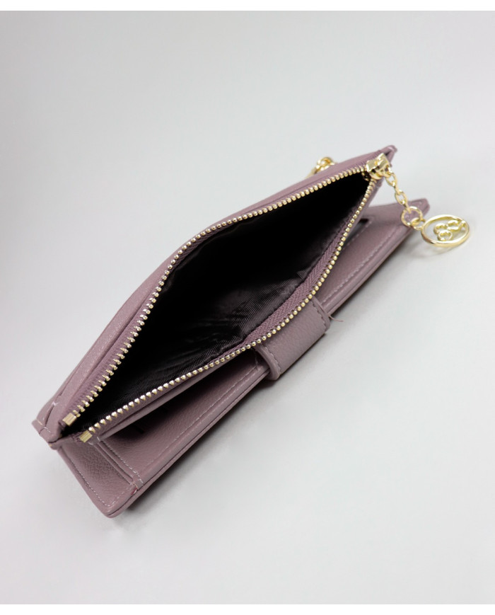 Lady's Old Pink Wallet with Front Clasp