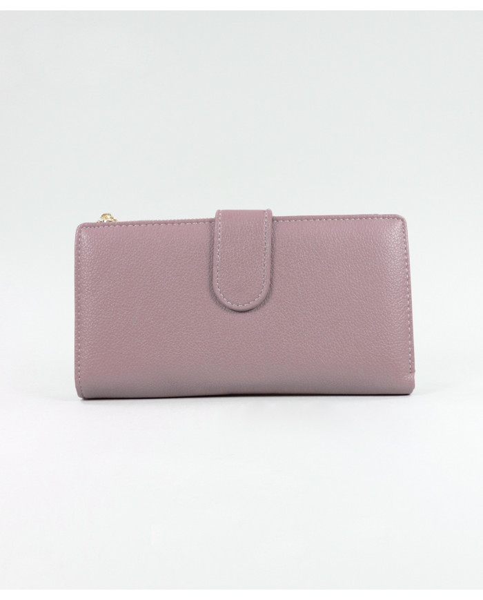 Lady's Old Pink Wallet with Front Clasp