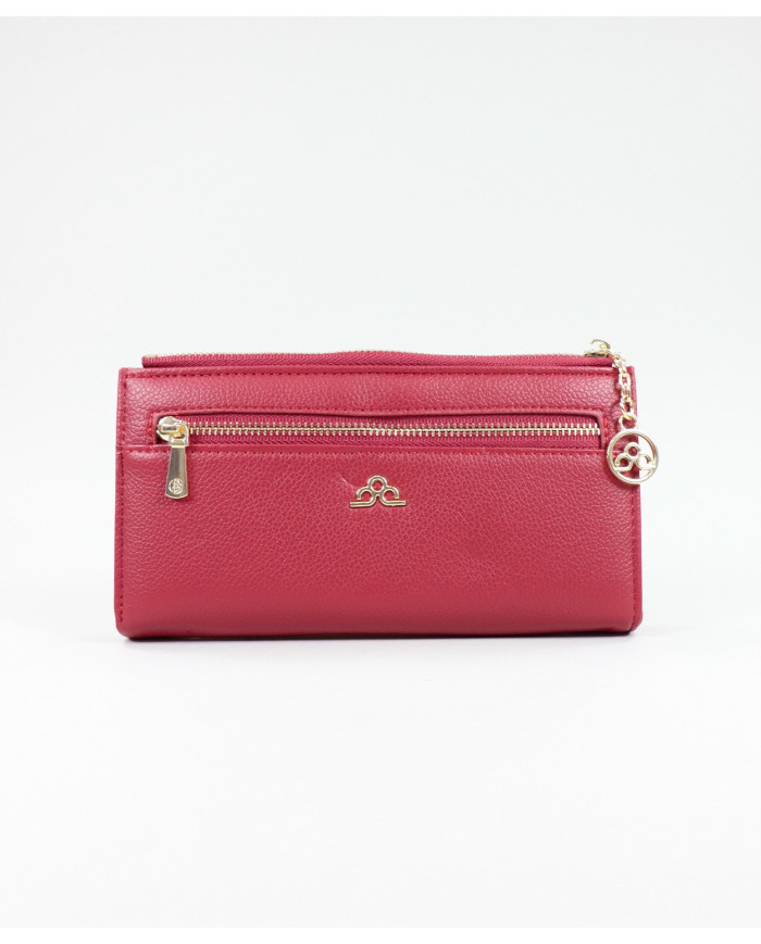 Ladies Red Wallet with Front Clasp