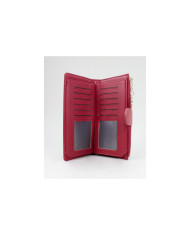 Señoras Red Wallet con Front Clasp