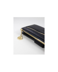 Women's Black Wallet with Front Clasp