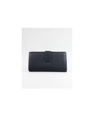 Women's Black Wallet with Front Clasp