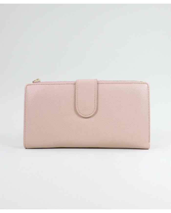 Ladies Pink Wallet with Front Clasp