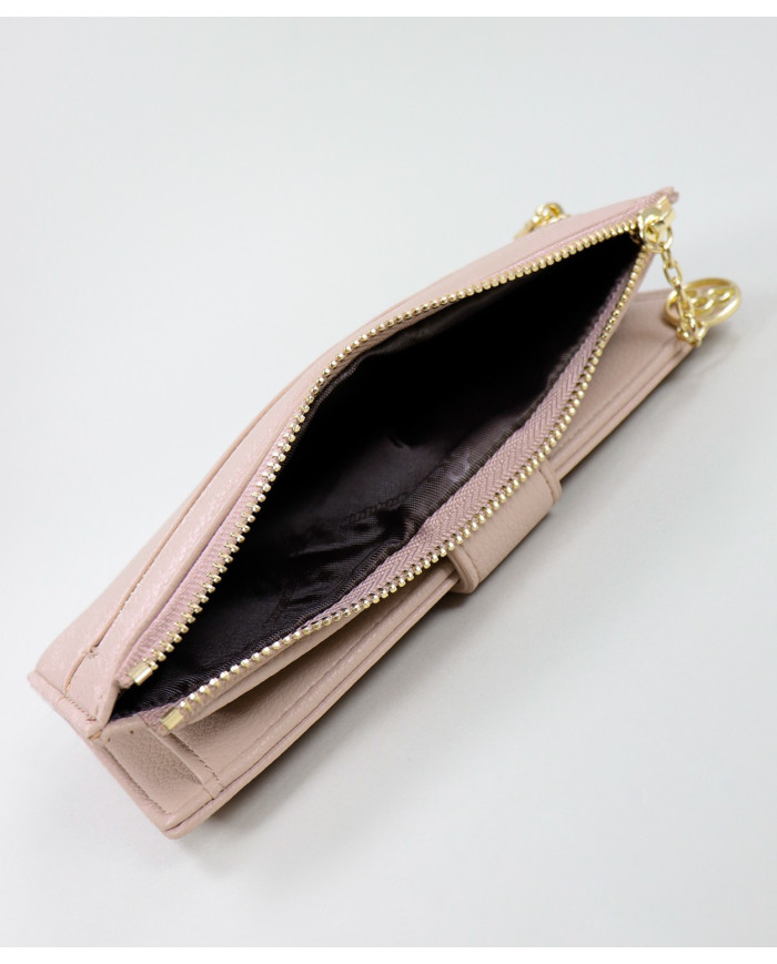 Ladies Pink Wallet with Front Clasp