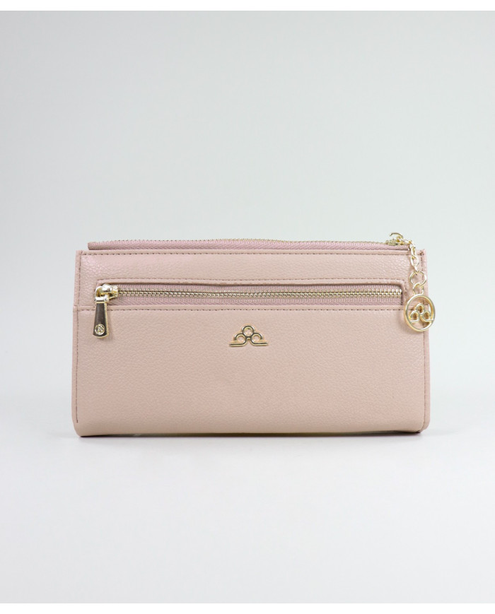 Ladies Pink Wallet with Front Clasp