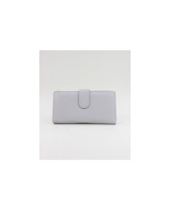 Wallet gris femenino con cierre frontal