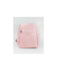 Mochila Rosa de Senhora com Padrão de Costuras