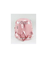 Mochila Rosa de Senhora com Padrão de Costuras