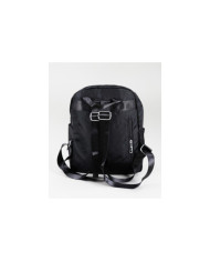 Damas Black Backpack con patrón de costura