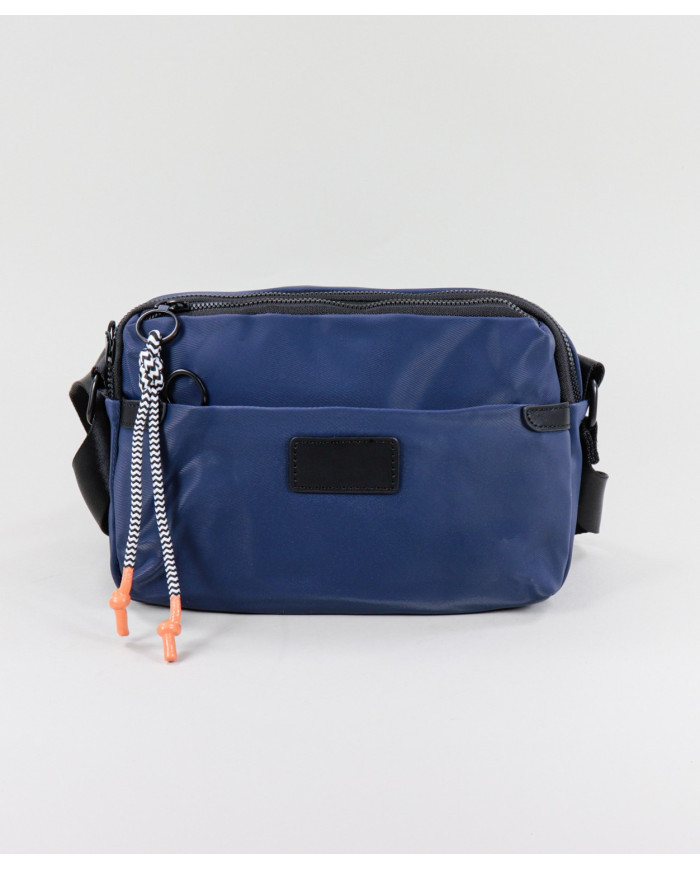 Maleta de dama azul de varios broches de nylon