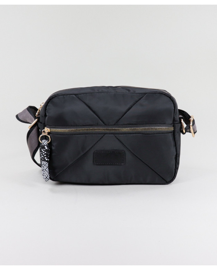 Lady's Black Mala with Wide Strap