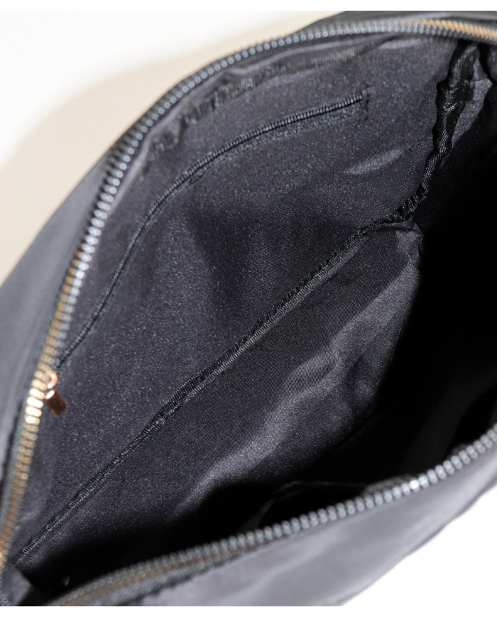 Lady's Black Mala with Wide Strap