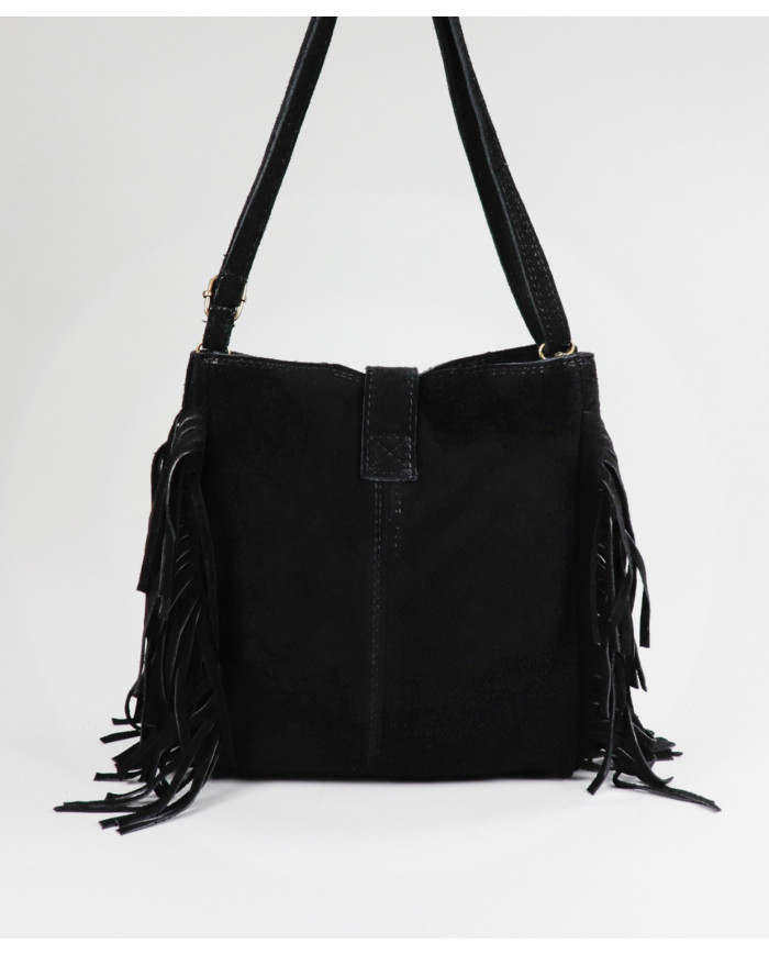 Lady's Black Suitcase with Oranges in Skin