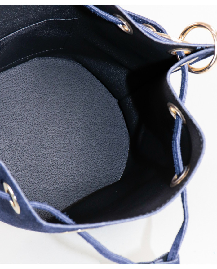 Blue Round Bucket Case in Skin