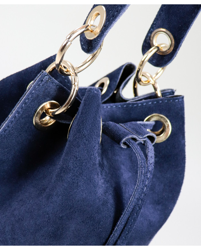 Blue Round Bucket Case in Skin