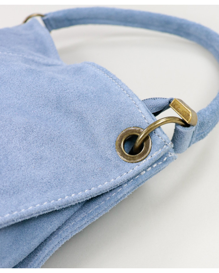 Lady's Blue Mala in Camurça