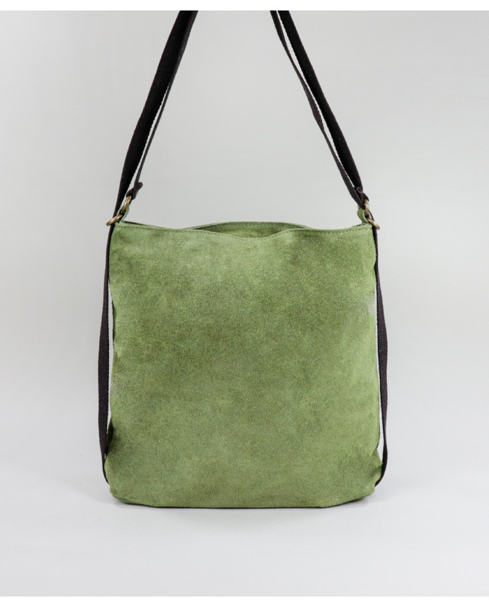 Mala Verde em Pele Convertível em Mochila