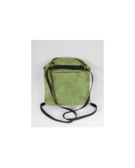 Mala verde en la piel convertible en mochila