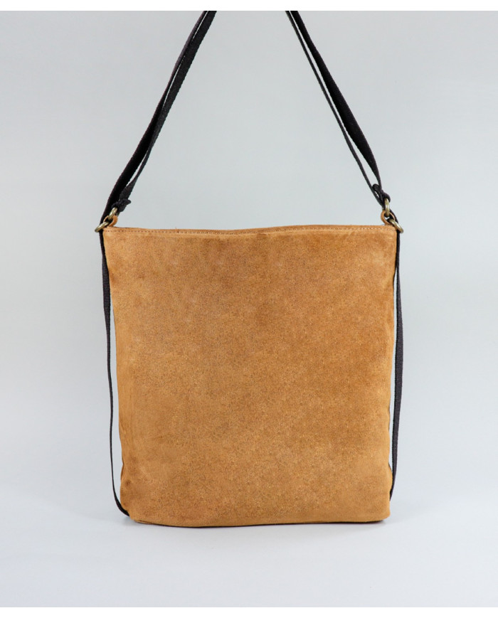 Mala Camel em Pele Convertível em Mochila