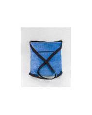 Mala Azul em Pele Convertível em Mochila