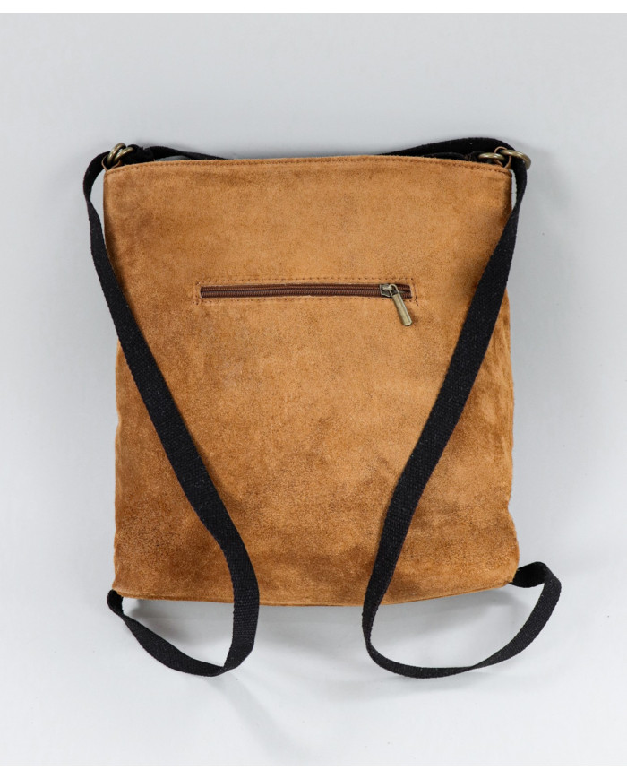 Mala Camel em Pele Convertível em Mochila