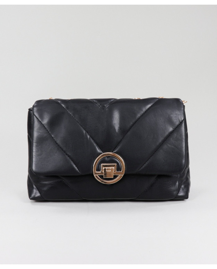 Lady's Black Suitcase with Chain Handle