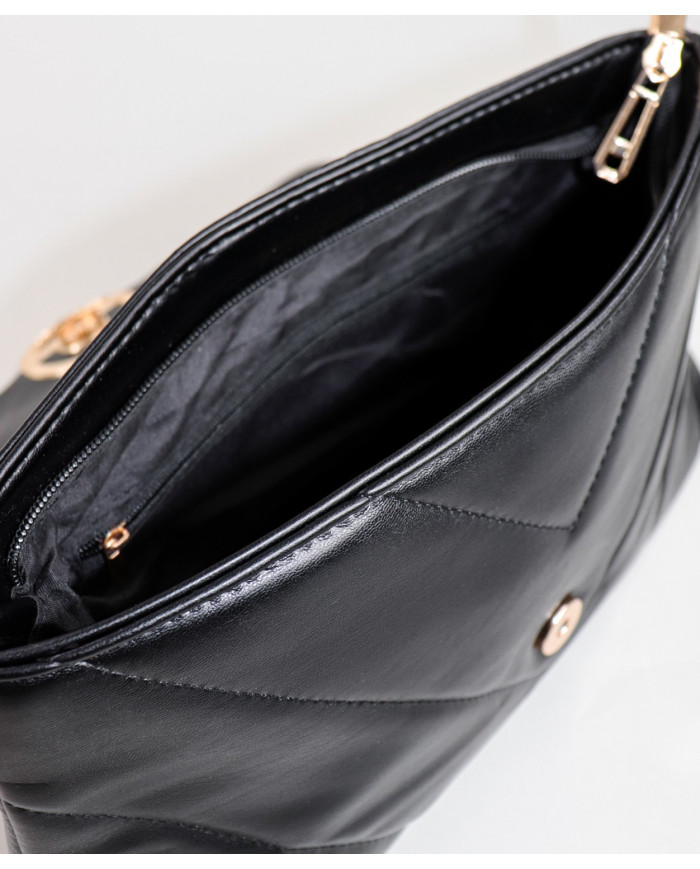 Lady's Black Suitcase with Chain Handle