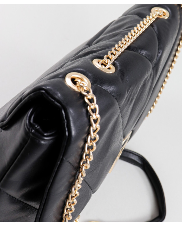 Lady's Black Suitcase with Chain Handle