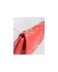 Bolsa de Dama Roja con Correa de Cadena