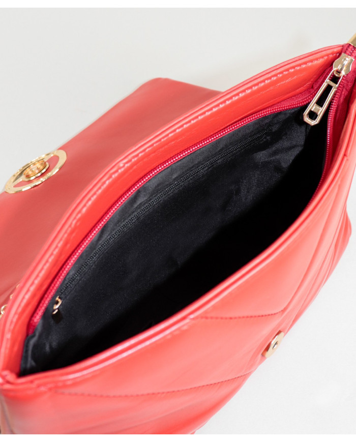 Bolsa de Dama Roja con Correa de Cadena