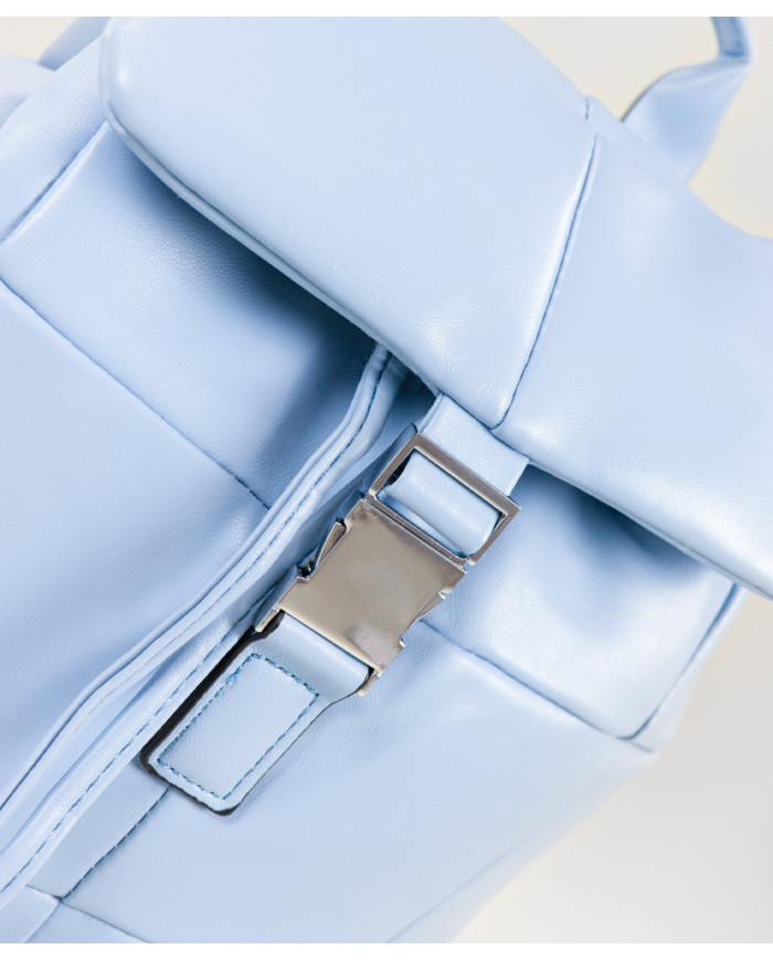 Blue Backpack with Adjustable Cords