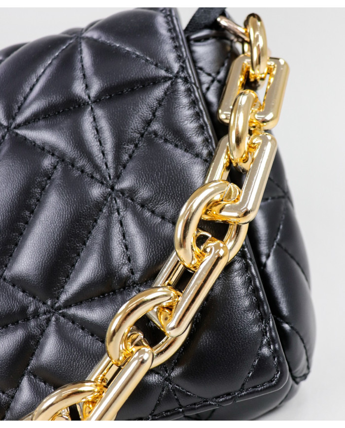 Lady's Black Suitcase with Chain Handle