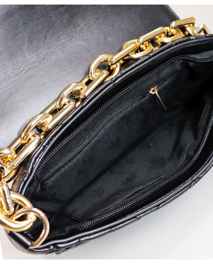 Lady's Black Suitcase with Chain Handle