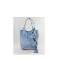 Clear Blue Lady's Bag in Skin