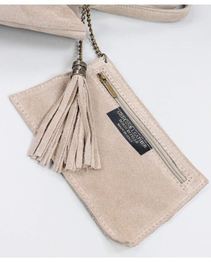 Bolsa de Lady Taupe en la piel