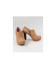 Botins Camel de Salto Alto Ginova Elegantes