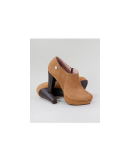 Camel Ankle Boots High Ginova Elegant
