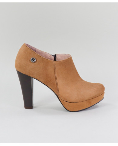Botins Camel de Salto Alto Ginova Elegantes