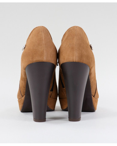 Botins Camel de Salto Alto Ginova Elegantes