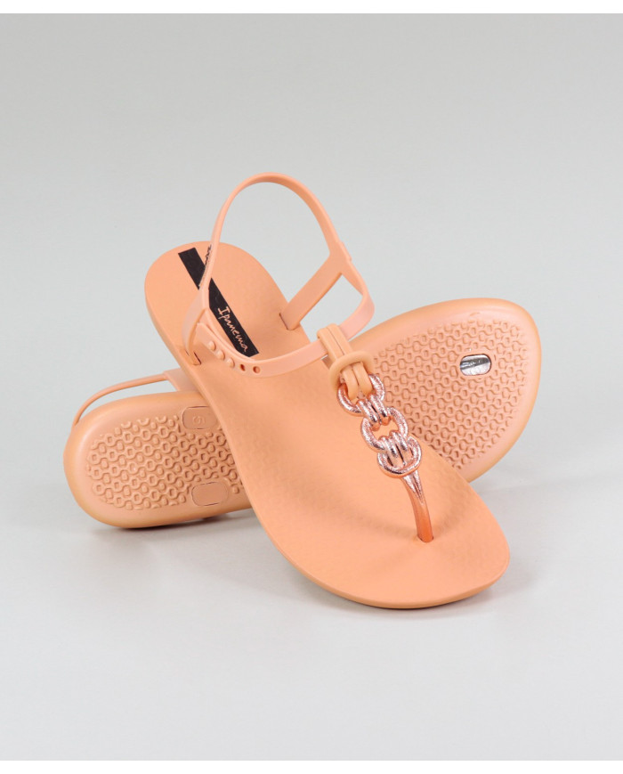 Sandálias Ipanema Class Charm II Ouro Rosa