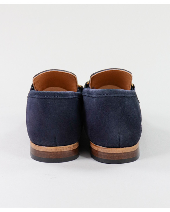 Women's Blue Rase Shoes Ginova with Golden Application