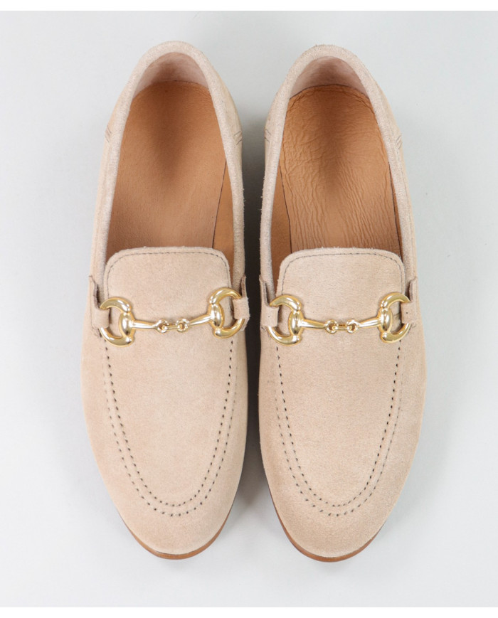 Rasos Taupe Ginova Women Shoes with Golden Application