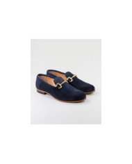 Women's Blue Rase Shoes Ginova with Golden Application