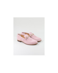 Sapatos Rasos Rosa Ginova de Mulher com Aplicação Dourada