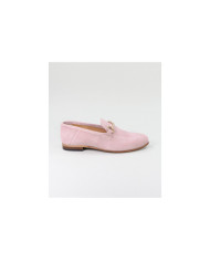 Sapatos Rasos Rosa Ginova de Mulher com Aplicação Dourada