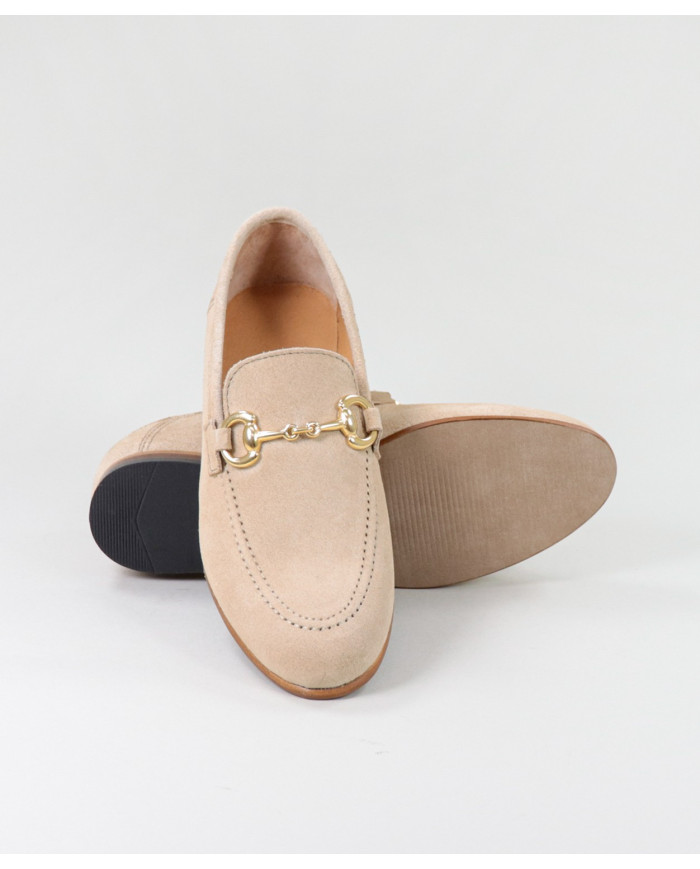 Zapatos Rasos de mujer con aplicación de oro