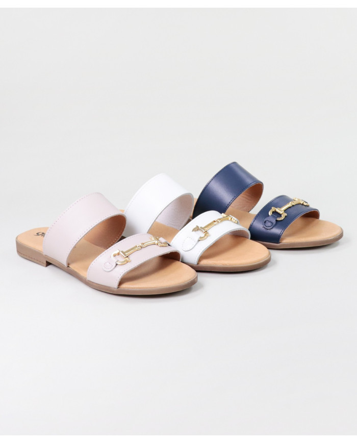 Señoras Zapatillas con Golden Aplique